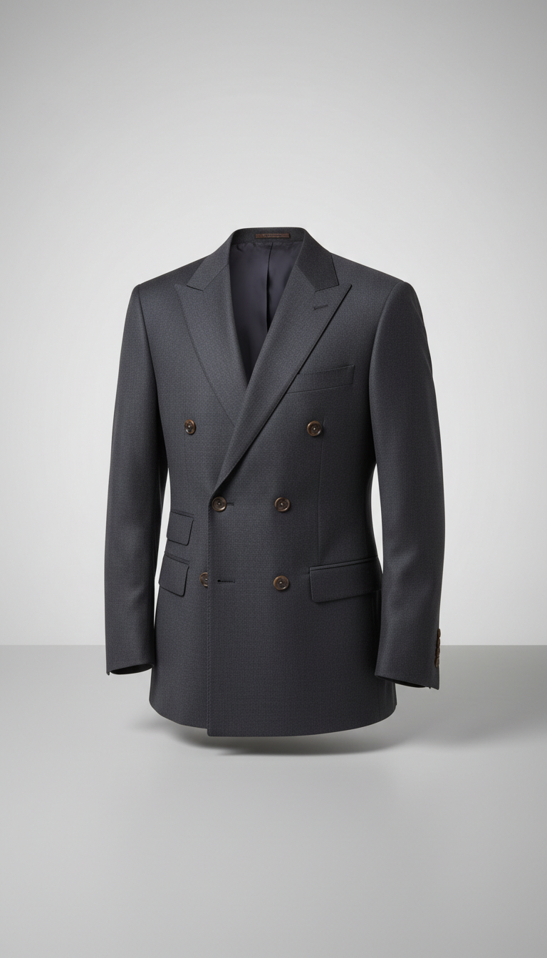 Charcoal Mist double-breasted tailored suit