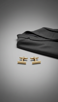 Subtle Gold minimalist cufflinks set